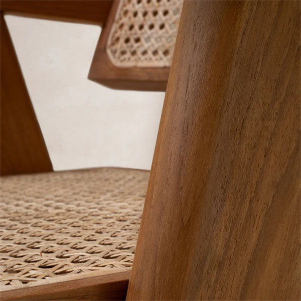 Wooden Rattan Cane Chair - Royal Throne 9