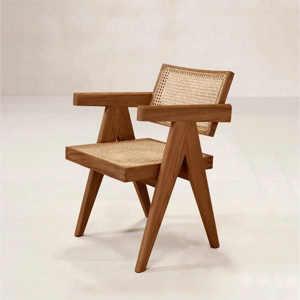 Wooden Rattan Cane Chair - Royal Throne 4