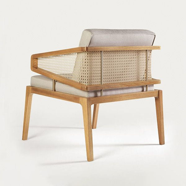 Wooden Rattan Cane Chair - Snooze
