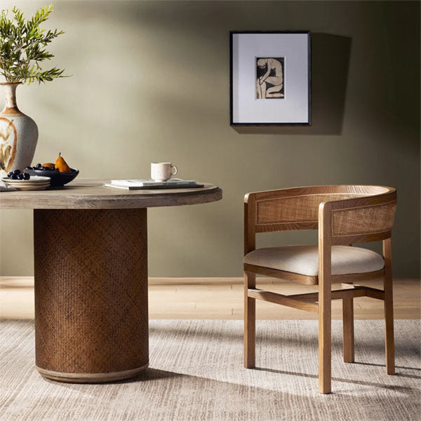 Wooden Rattan Cane Chair - Stargazer
