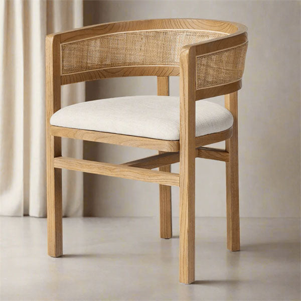 Wooden Rattan Cane Chair - Stargazer