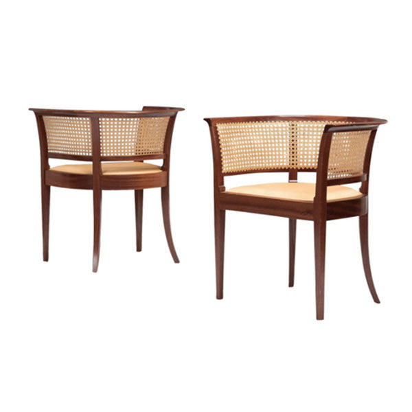Wooden Rattan Cane Chair - Tub Chair