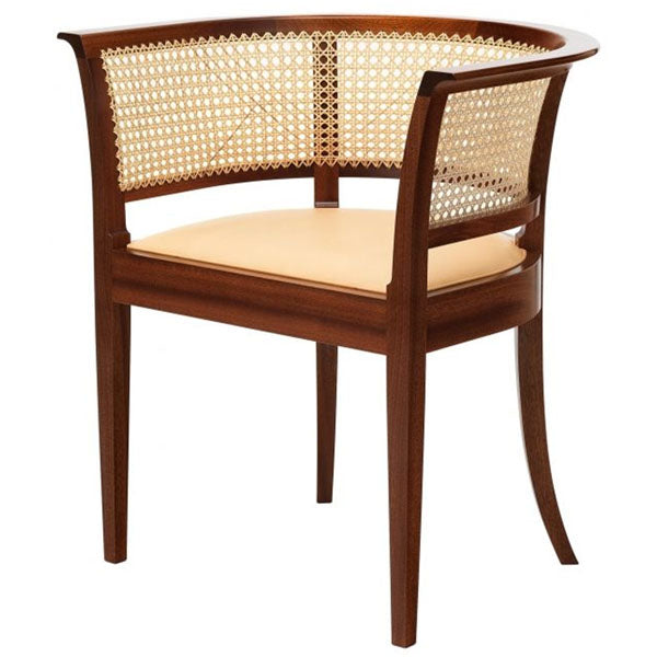 Wooden Rattan Cane Chair - Tub Chair 0