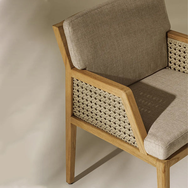 Wooden Rattan Cane Chair - Velmure 